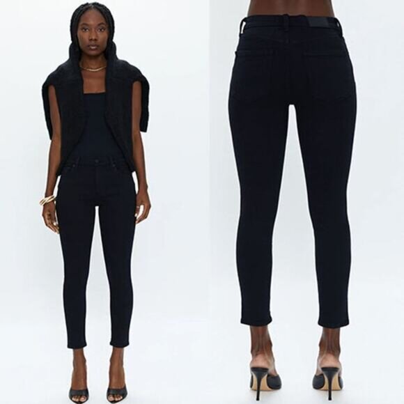 NWT Pistola Audrey Mid-Rise Skinny Denim Jean Jet Black Women's Size: 26 - Picture 8 of 8